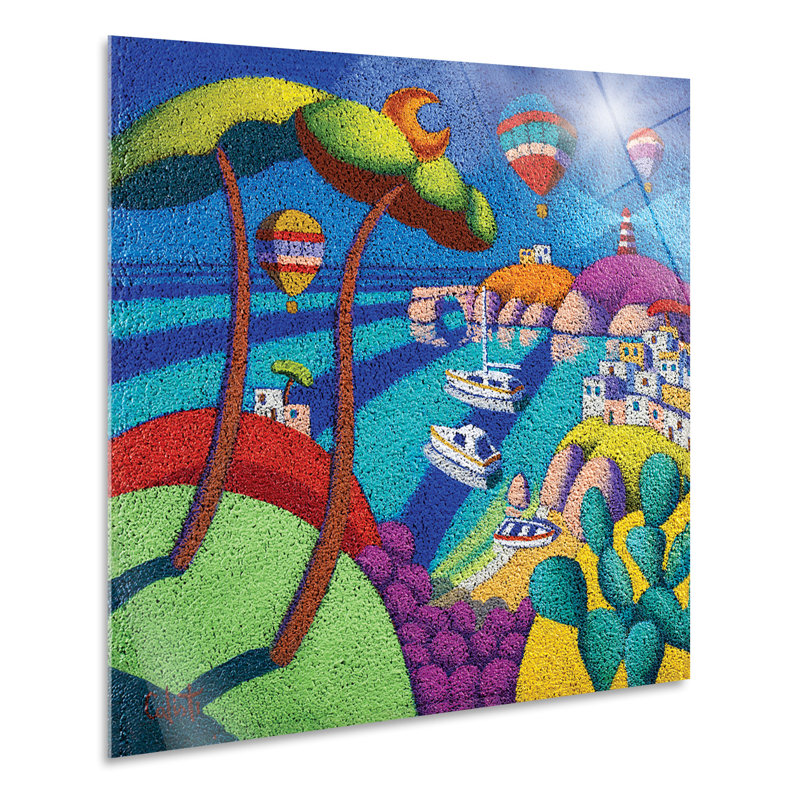 Coastal With Cactus by Stefano Calisti - No Frame Print, Plastic/Acrylic, 70cm H  x  70cm W