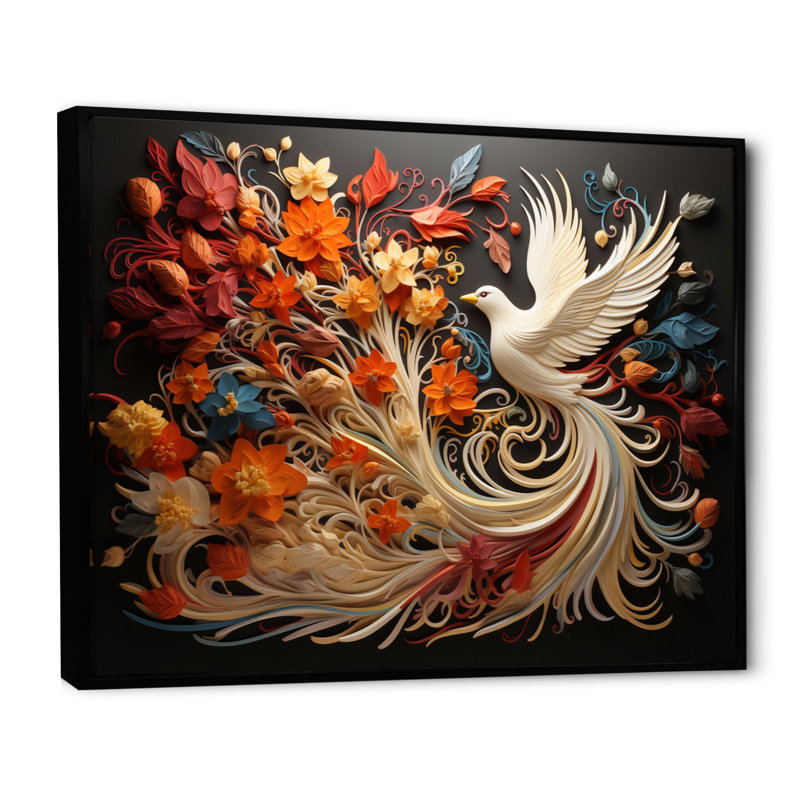Ivelisse Christianity Pentecost Fire, 30" H x 40" W x 1.5" D, Black Floater Framed
