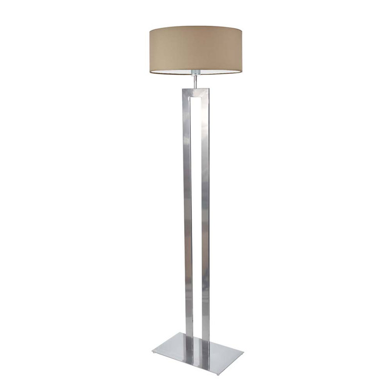Artimizia 161cm Traditional Floor Lamp, Silver, Beige