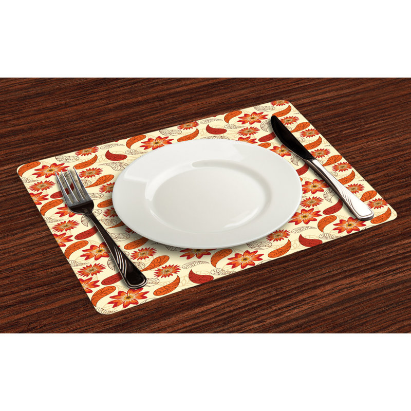 Polyester Floral Rectangle Placemat