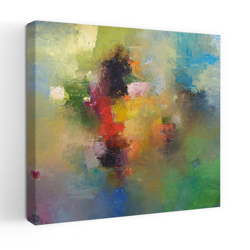 Montego Bay, art abstrait contemporain, H 18 po x l 18 po