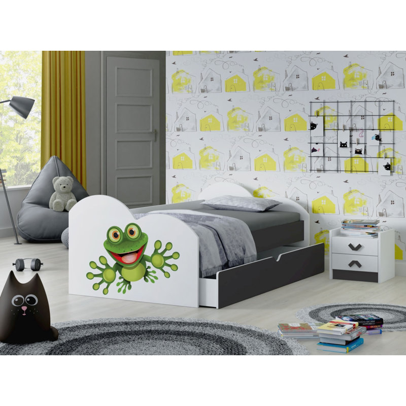 Scolley European Toddler (80 X 160cm) Cabin Bed Themed Beds with Storage Included, Graphite