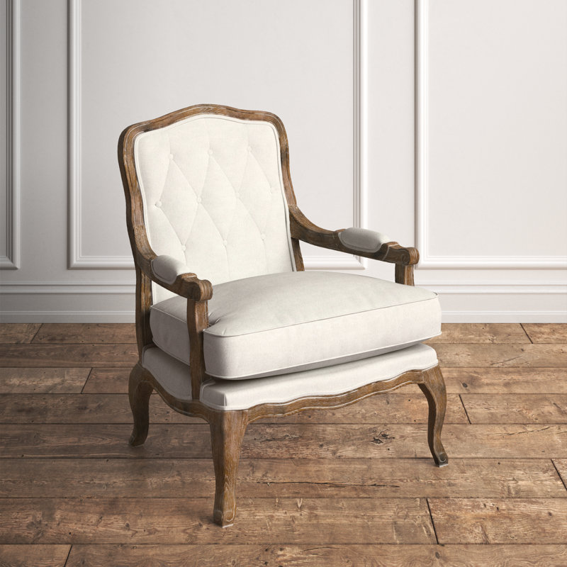 Fauteuil 29 po Adalee, Beige mousseline