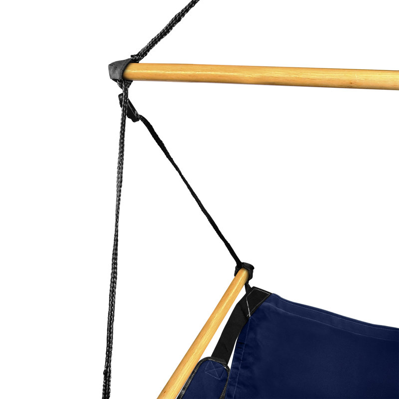 Chaise hamac en polyester Zia, Bleu minuit