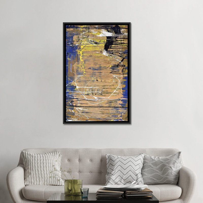 Impression sur toile tendue, "terrain", H 26 po x l 18 po x P 1,5 po, Toile avec cadre noir, Pas de tapis