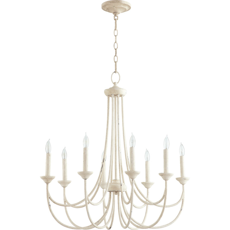 Polito 8 - Light Dimmable Classic / Traditional Chandelier, Persian White
