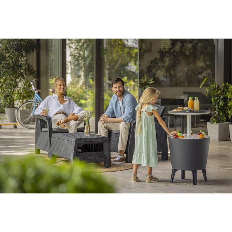 Keter Cool Bar Telescopic Table Grey