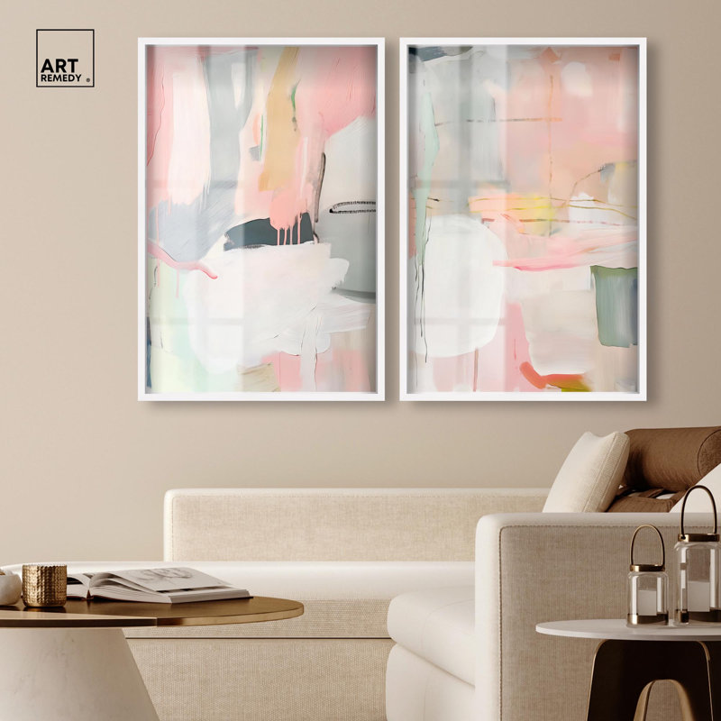 Oasis Minimalist Room Art , H 37 po x l 25 po, Blanc