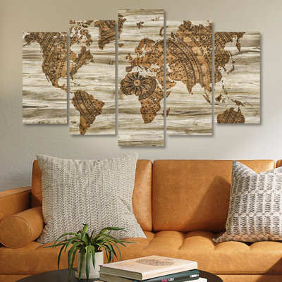 Stunning 5-Piece Decorative Canvas Painting Set, 100% MDF, Total Dimensions: 39.4 x 23.6 inches | 3 mm Thickness, UV Digital Printing | Perfect Wall Art for Living Room, Bedroom & Office Decor, Eye-Catching Design