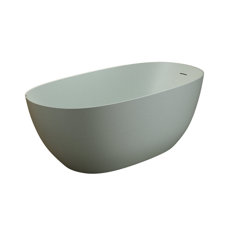 Baignoire de trempage autoportante 65 pouces, Terrazzo vert doux
