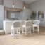 Tabouret de bar avec pivot lisse de 180 degrés, hauteur de comptoir de 26 pouces, conception arrière, tabouret pivotant à hauteur de comptoir blanc et gris, dossier, accents de structure