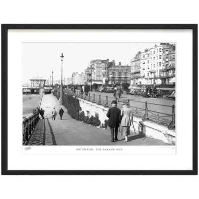Brighton, the Parade 1921 1 Piece Single Picture Frame Wall Art