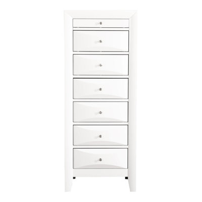 Commode pour femme 7 tiroirs Marilla, blanc