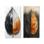 «Modern Modern Leaves Dark Symetry Of Autumn I», collection d'art mural floral à 2 panneaux-1944074533-1944074537