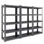 Étagère de garage à 63 niveaux H 63 po, 2 000 lb, tablettes réglables en métal pour le garage, la cuisine, la chambre à coucher, le lieu de travail noir,