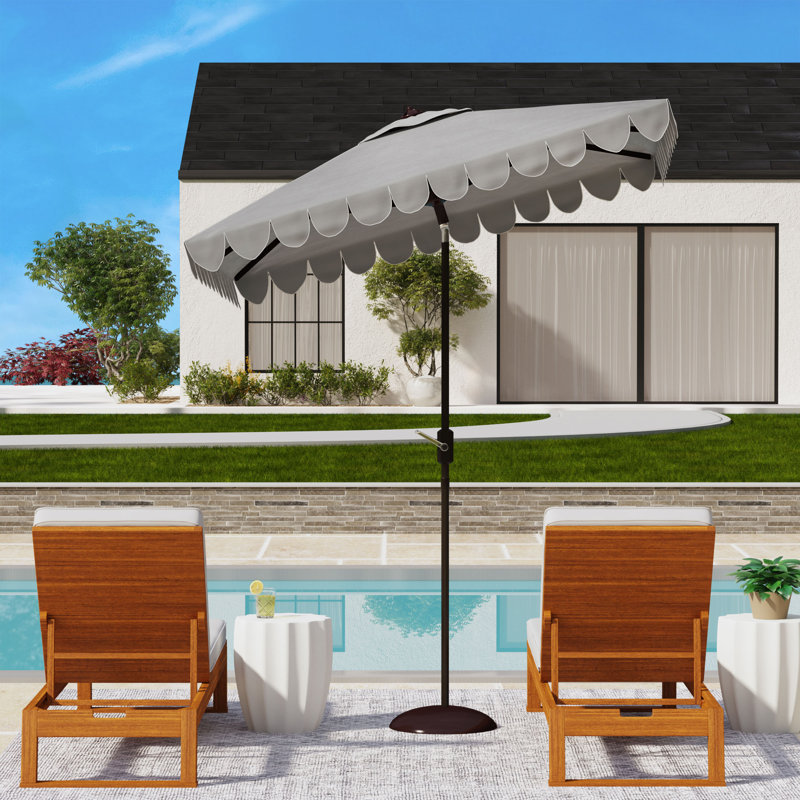 Parasol de plage 7,5 pi Teo, Gris