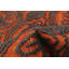 Tapis orange / gris en laine noué à la main Floral