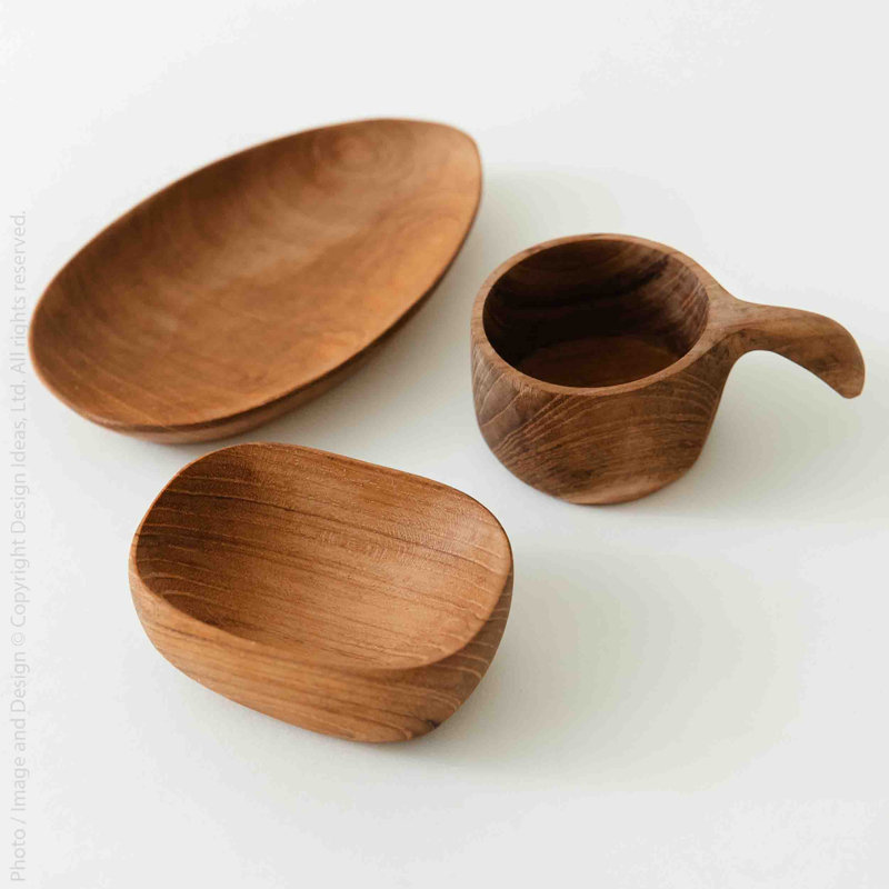 Millwood Pines Teak Serving Dish