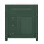 Meuble-lavabo de 30 po avec lavabo en céramique, armoire de rangement de salle de bain avec 3 tiroirs et 1 porte à fermeture douce, structure en bois massif-60015824