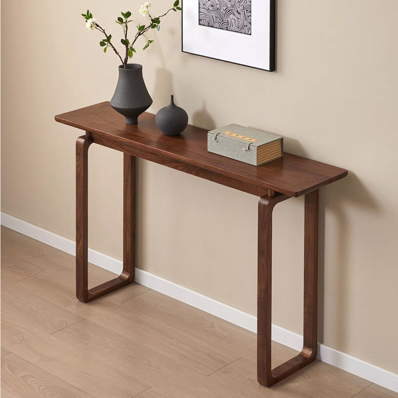 Console de style moderne en bois massif., H 33,4 po x l 54,3 po x P 12,6 po