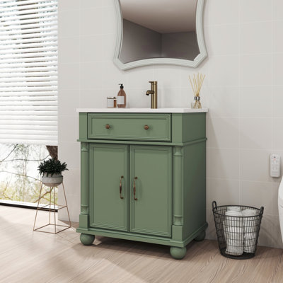 Meuble-lavabo autoportant avec rangement