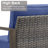 4-Piece Outdoor Rattan Modern Patio Fire Pit Conversation Set With Sofa & Swivel Chair-981370271-981370270
