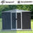Outdoor Storage Garden Bike Shed 8X6 Feet Apex Roof With Aluminum Alloy Frame And Sliding Door-121491834-121491838