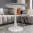 27.6-Inch Coffee Table, Mid-Century Modern Style Dining Table, Suitable For 2-4 People, Featuring A Round Marble Tabletop, For Various Settings.-132816616-132816621