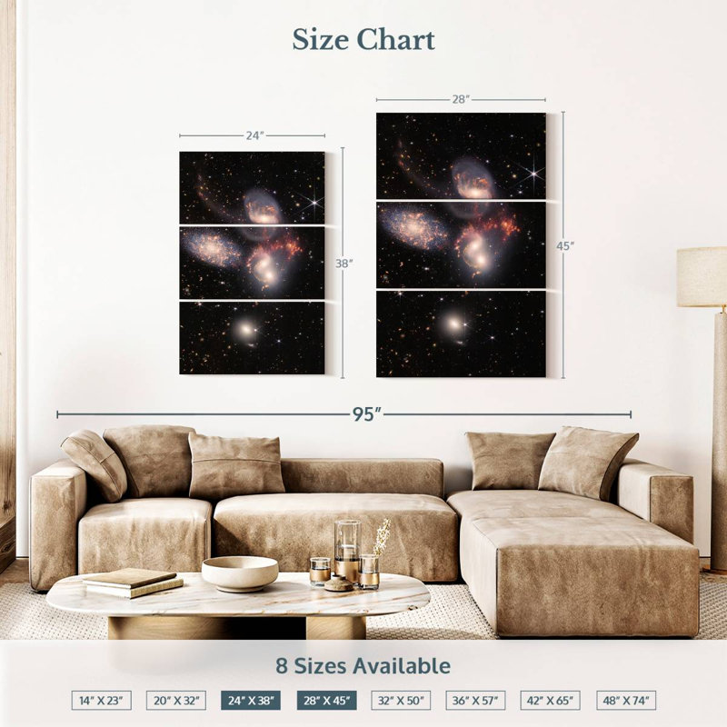 Oberle James Webb's Stephan's Quintet, 45" H x 28" W