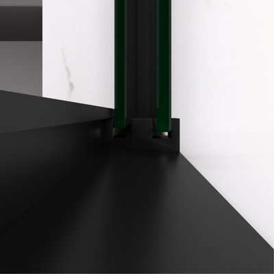 72" Tall Double Sliding Shower Door With 5/16"  8Mm  Clear Tempered Glass, Black Hardware, Handle Design, Mute Rollers, Safe For Bathroom High Thickened Aluminum Frame, Corrosion - Handle, Easy