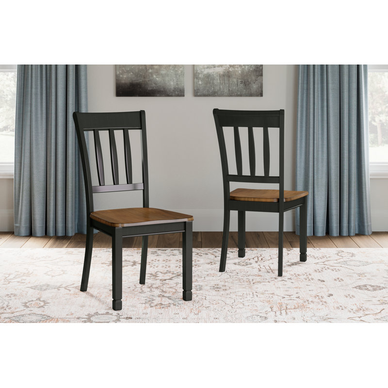 Cohbath Side Chair, Black/Brown