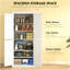 Armoire de cuisine autoportante de style moderne, armoire de cuisine, armoire de rangement avec portes et tablettes-621596574