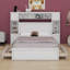 Lit en bois avec armoire, tablette et prises tout-en-un-2116902482