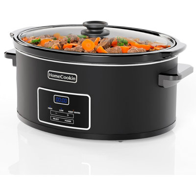 HomeCookin Programmable Slow Cooker 8QT Black
