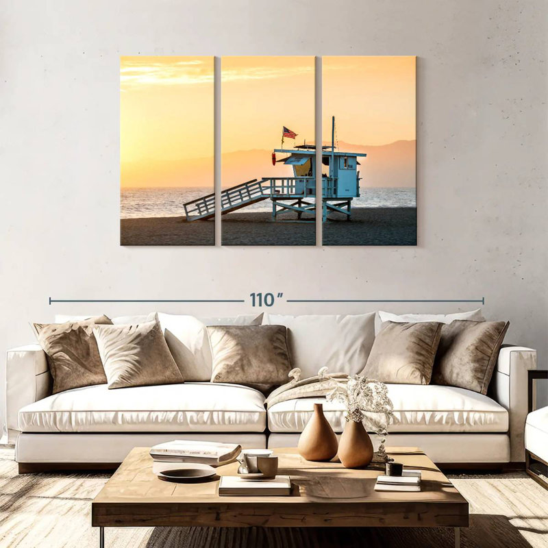 Gillard Dramatic Venice Beach Sunset, 48" H x 74" W