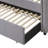 Smoke Gray Fabric Daybed W/Trundle (Twin)