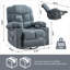  Fauteuil inclinable et berçant à massage bleu pour adulte-3159486