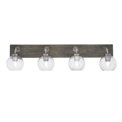 Oxbridge 4 Light Bath Bar Shown With 5.75" Glass
