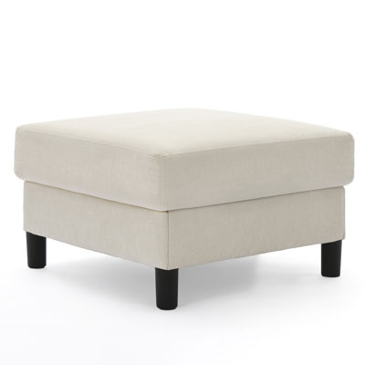 27.5" Wide Square Chenille Upholstered Ottoman， Footstool of Sectional Sofa