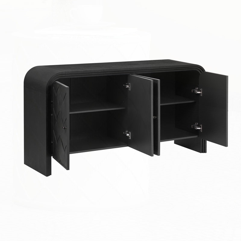 Luxury Multi-Functional MDF Sideboard, Black