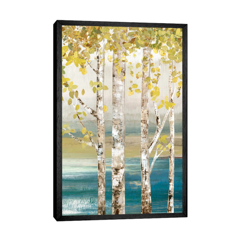 Down By The River III by Allison Pearce - Painting on Canvas, 66.04 cm H x 45.72 cm W, Black Framed Canvas