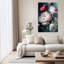 Art mural abstrait contemporain pivoines Lucious