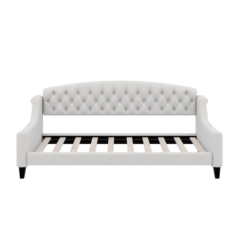 Twin Modern Luxury Tufted Button Daybed, Beige
