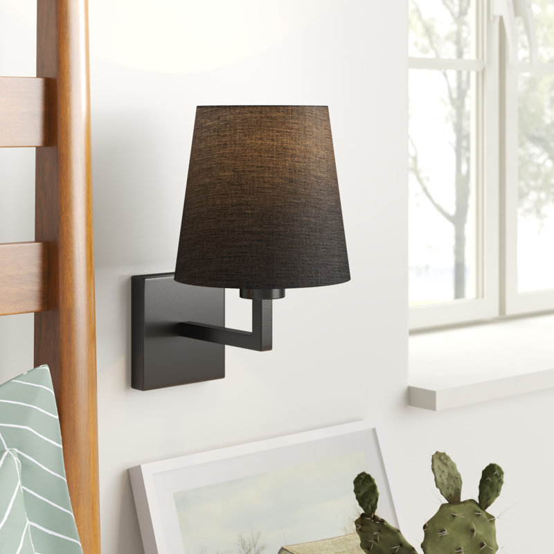 Gilmore Armed Sconce, Black, Black