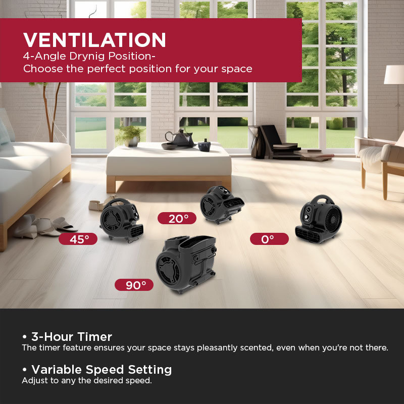 Latitude Run 27.1cm Oscillating Blower Fan Fan