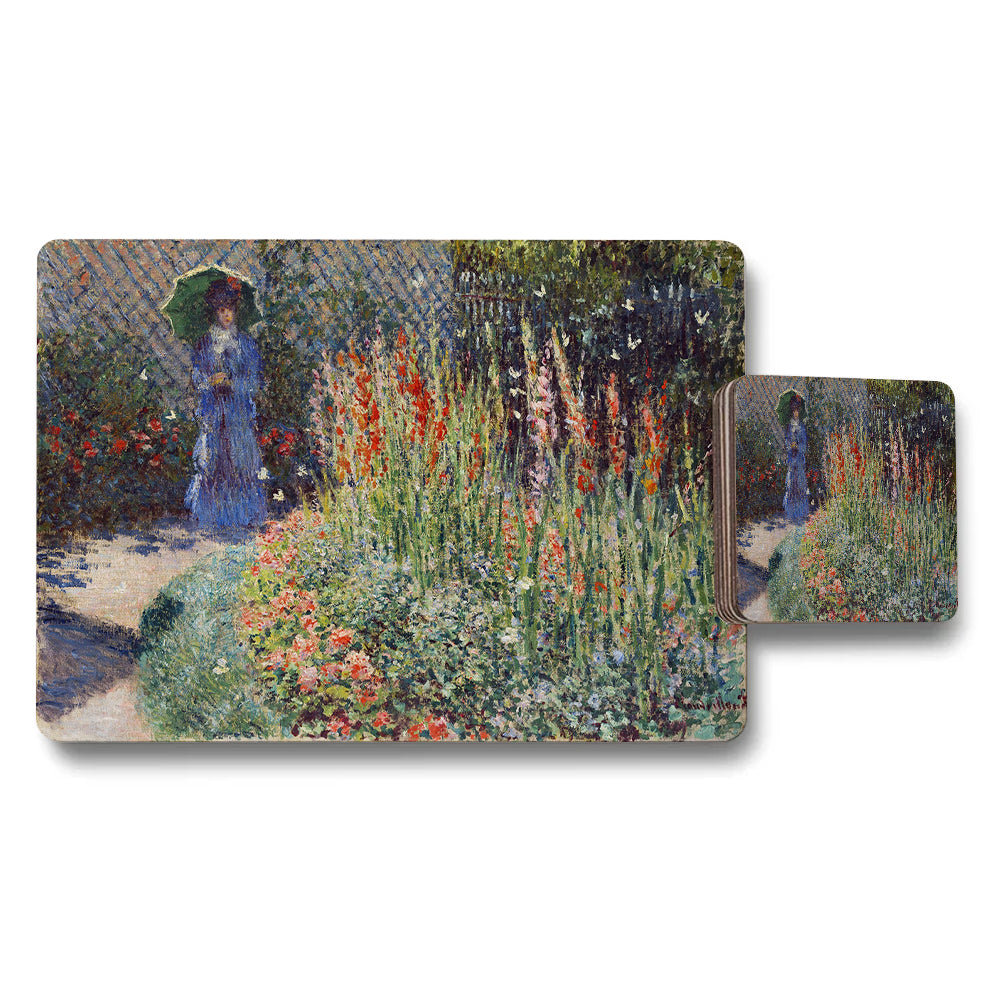 Impressionist Garden Path Placemats And Coasters Set