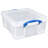 Really Useful Box Plastic Storage Container w/Snap Lid & Clip Lock Handles-804083315