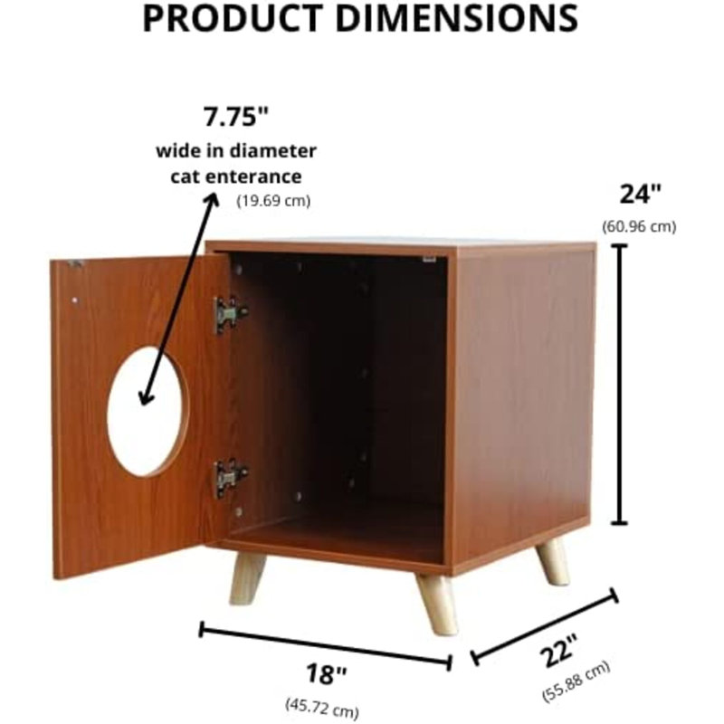 Davarous Particle Board Litter Box