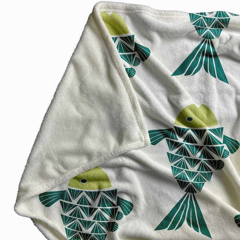 Huang Plain Weave / Muslin Throw Blanket, Teal