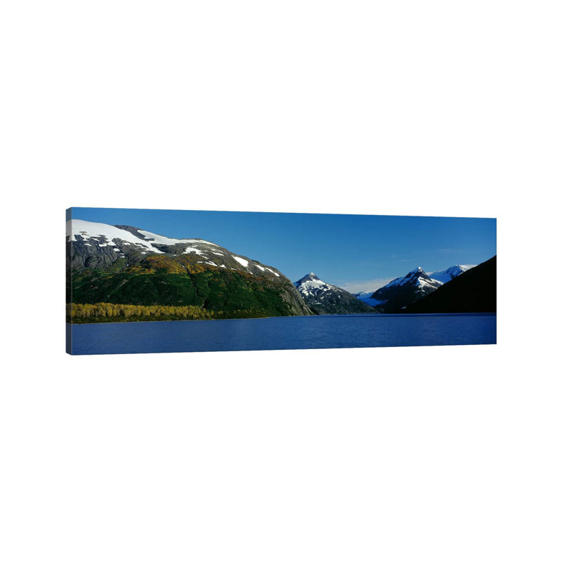 Mountains At The Seaside, Chugach National Forest, Near Anchorage, Alaska, USA - Wrapped Canvas Panoramic Print